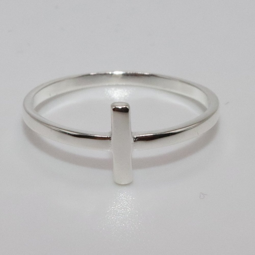 925 Sterling Silver Genuine Cross Womens Rings 8mm Size 6
